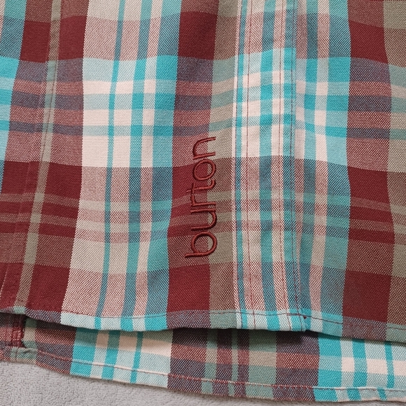 Burton DRYRIDE Men’s Plaid Button Up Shirt Large Moisture Wicking Outdoor Layer - Picture 5 of 13